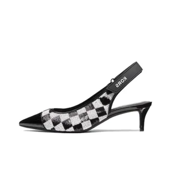 MICHAEL KORS Kourtney Fle Slim Heel High Heels Women's Black White