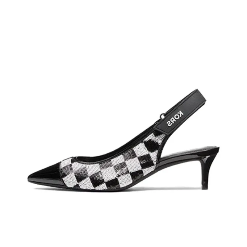 MICHAEL KORS Kourtney Fle Slim Heel High Heels Women's Black White-0