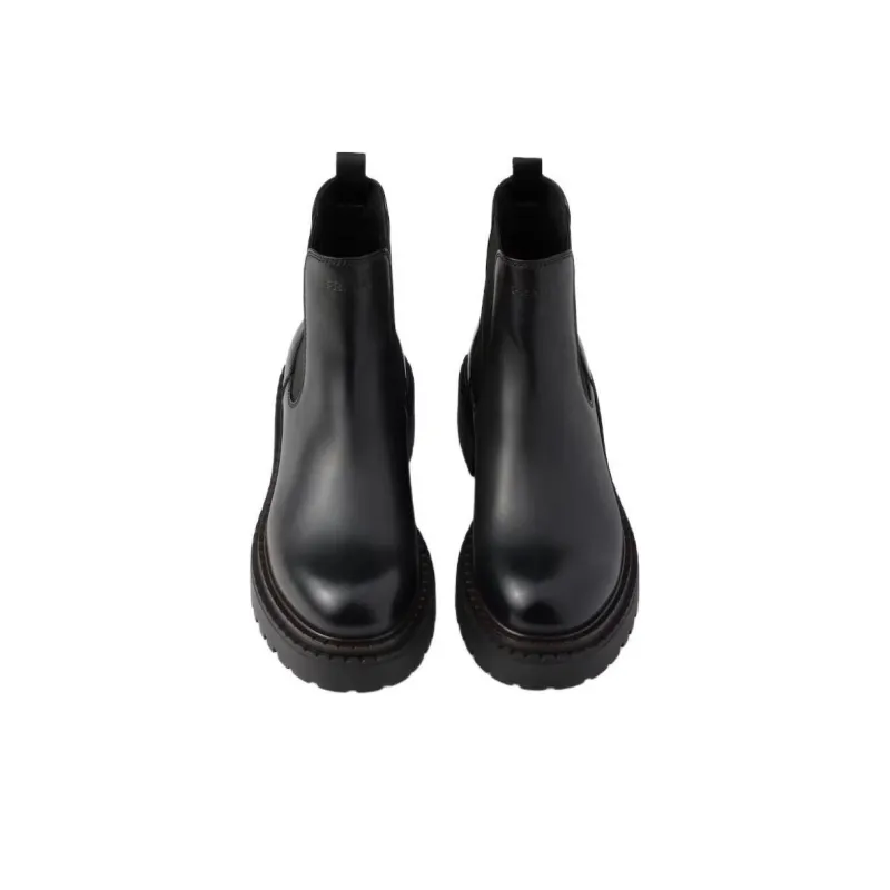 PRADA Short Chelsea Boots 6cm Men's Black-5