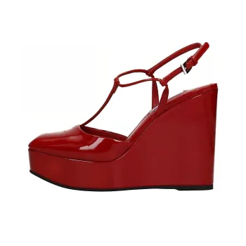 PRADA Wedge Heel High Heels Women's Red