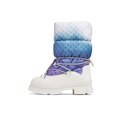 Jimmy Choo Ankle-Length Snow Boots Women's White Blue