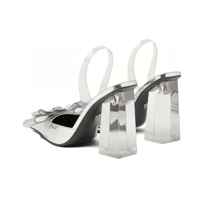 VERSACE Medusa Head Metallic Leather Pumps-3