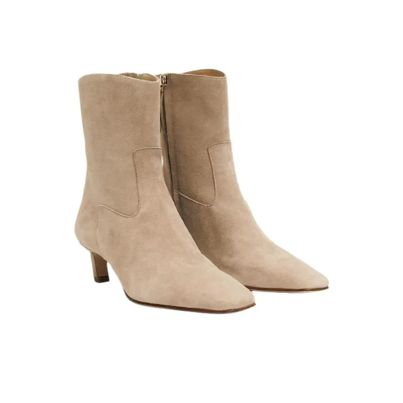 ALOHAS Nash Ankle Boots 4.5cm Women's Beige-2