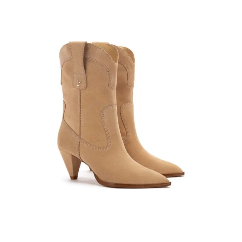 Larroude Thelma Ankle Boots 6.5cm Women's Sand-2