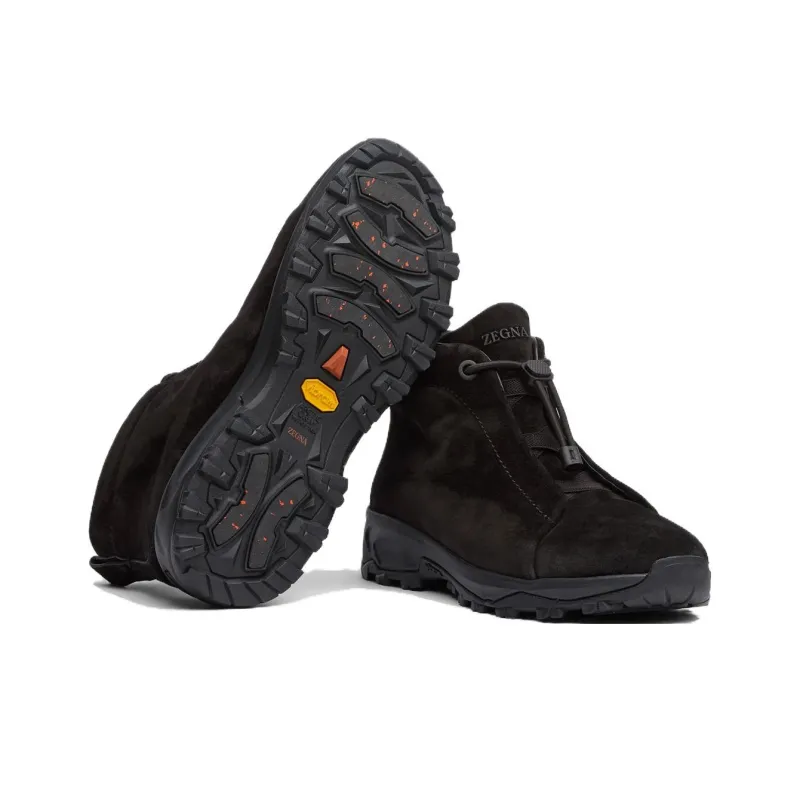 Zegna Triple Stitch Ankle Boots Men's Black-4