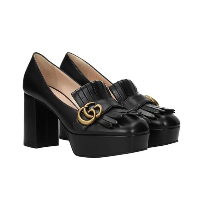 GUCCI Platform Fringe Loafers-1