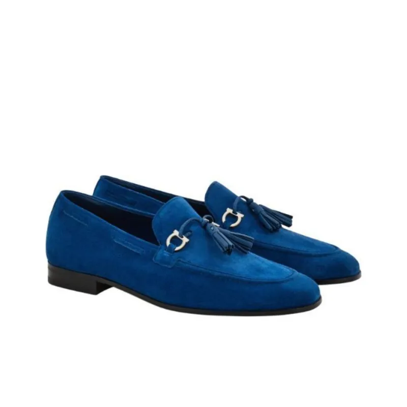 Ferragamo Loafers Men Blue-2