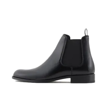 GIORGIO ARMANI Antique effect Short Chelsea Boots Men's Black