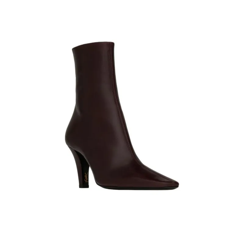SAINT LAURENT Jill Square Pointed Toe Ankle Boots Women's-2