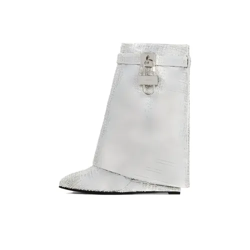 GIVENCHY 4G Shark Lock Ankle eau 8.8cm Women's Silver