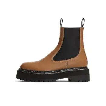 PROENZA SCHOULER Lug Sole Contrast-stitch Ankle Boots