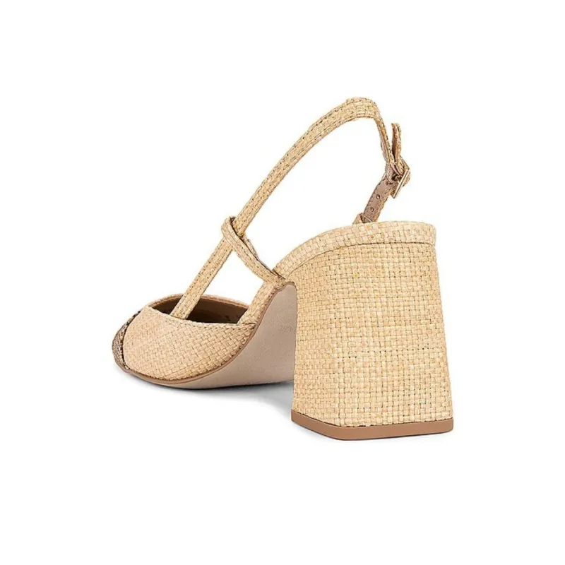 STEVE MADDEN BECKA Chunky Heel High Heels 7cm Women's Light Brown-3