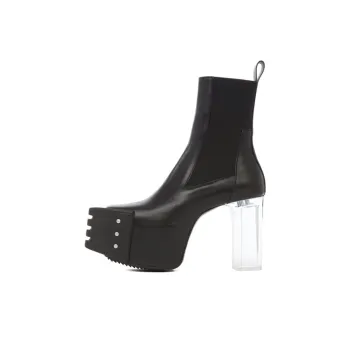 RICK OWENS 120mm Leather Platform Boots