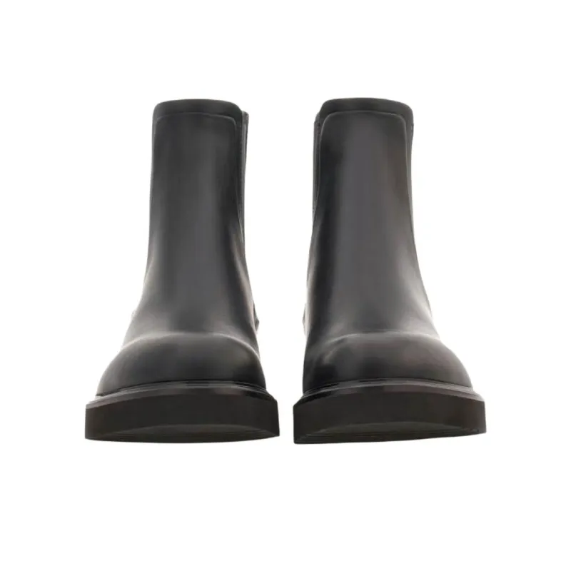 FERRAGAMO Short Chelsea Boots Men's Black-3