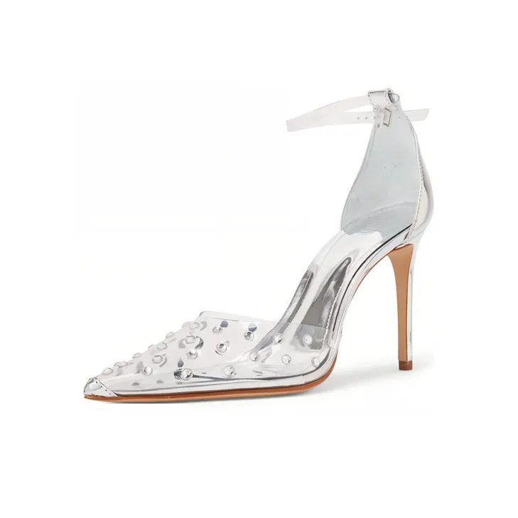 Schutz Crystal embellished Transparent Pumps-2
