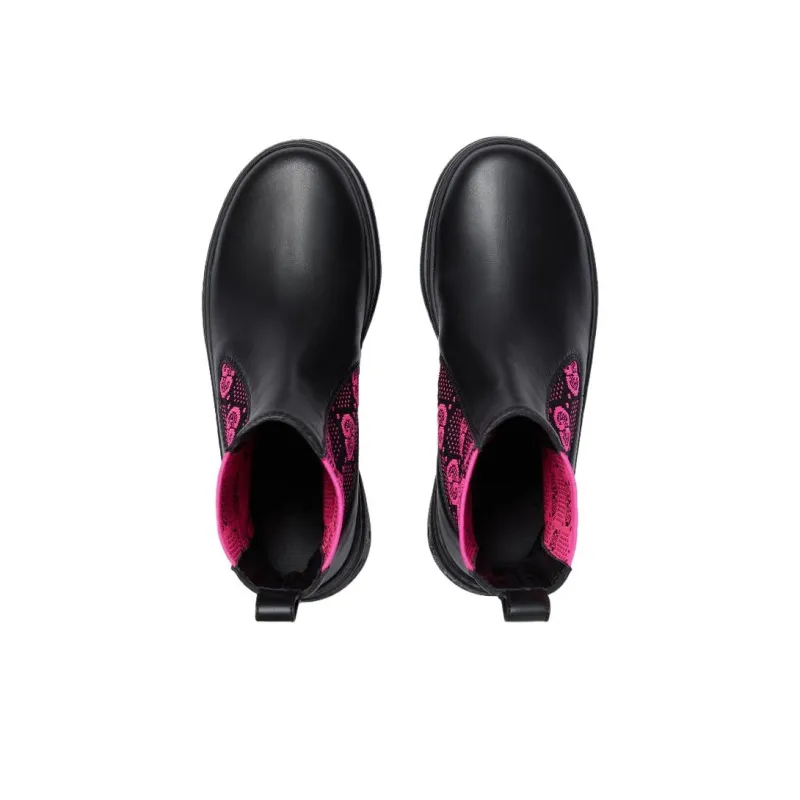 GUCCI Women's Boot 'GG Jersey Black Fuchsia' Women's-4