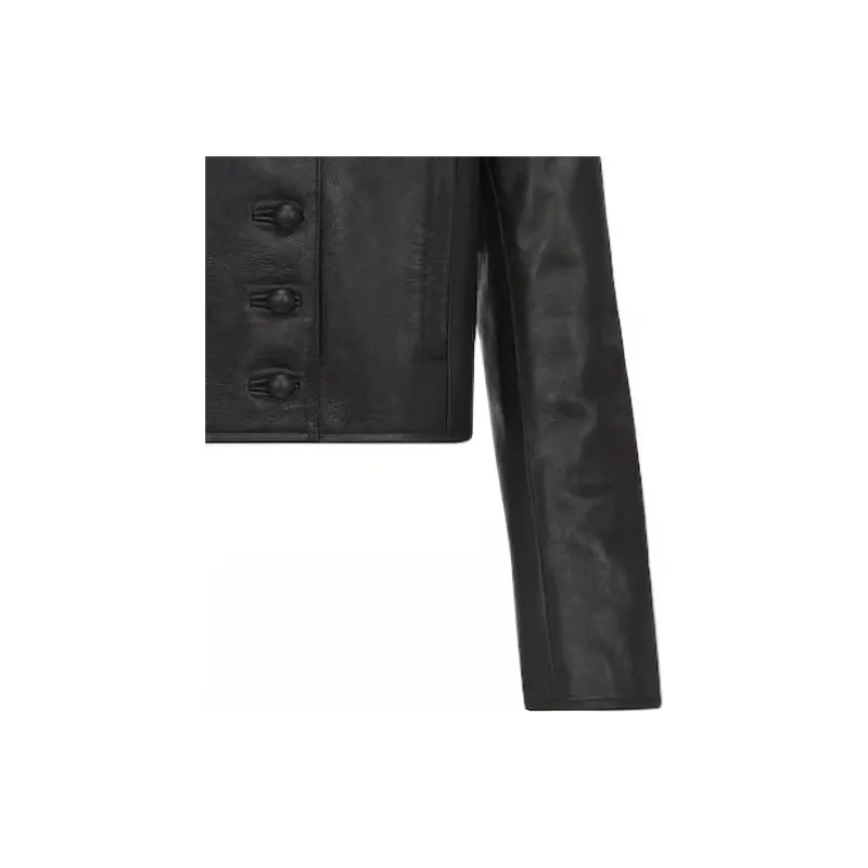DIOR Leather Jacket Women's Black-4