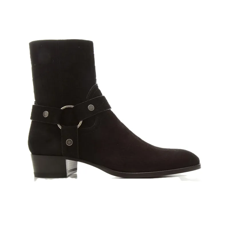 SAINT LAURENT Wyatt Harness Ankle Boots-1