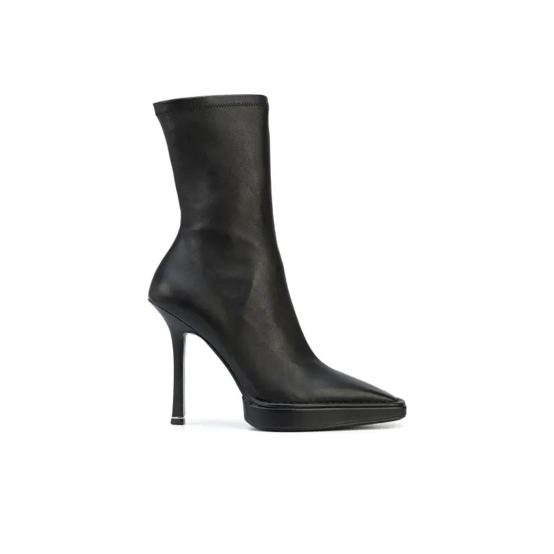 Alexander Wang Bardot Ankle Boots 13cm Women's Black-1