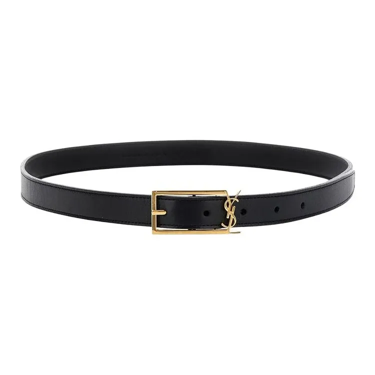 SAINT LAURENT Logo buckle Belt-5