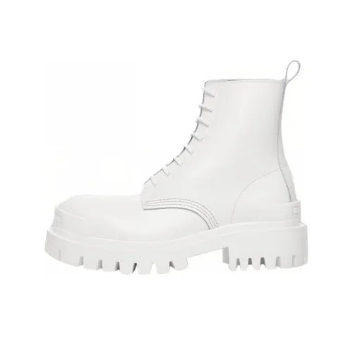 Balenciaga Strike Lace Up Boot 'White' Women's