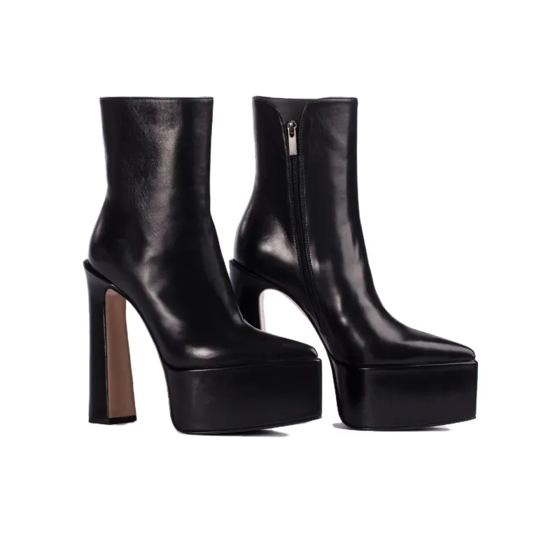Le Silla Nina 170mm Platform Leather Boots Women's-2