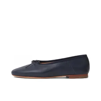 MANSUR GAVRIEL Bow-detail Denim Ballerina Shoes