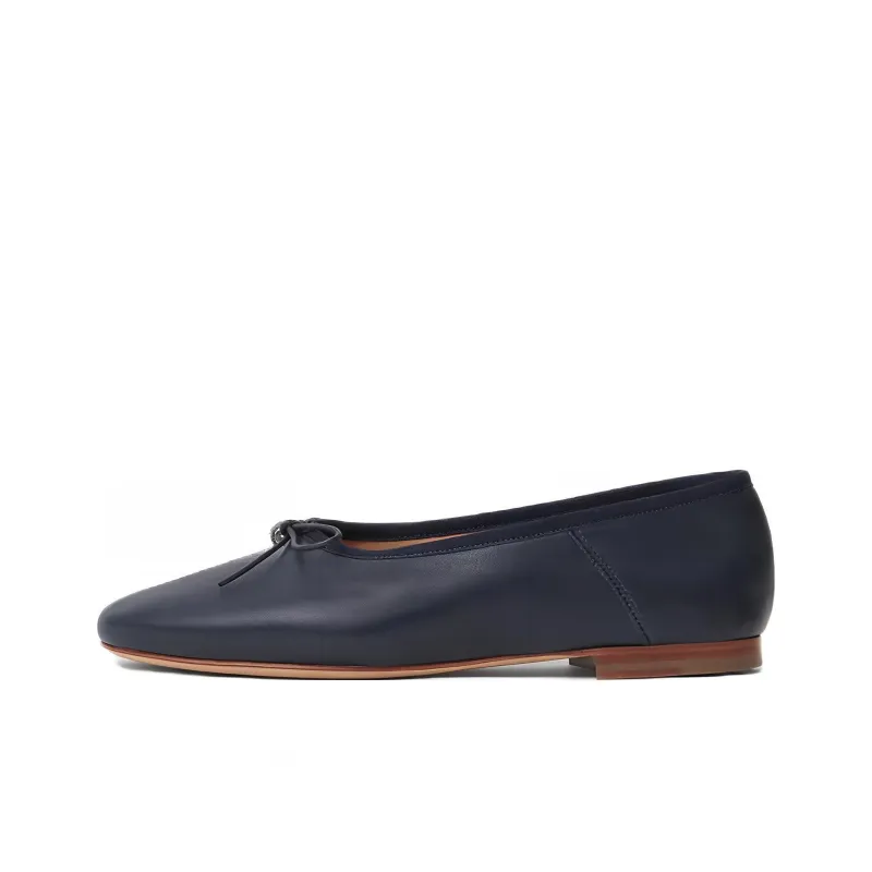 MANSUR GAVRIEL Bow-detail Denim Ballerina Shoes-0