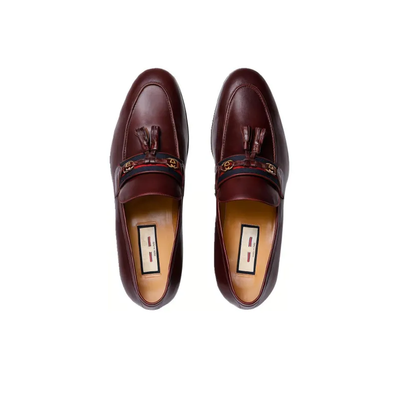 GUCCI Interlocking High Heels Men Burgundy-4