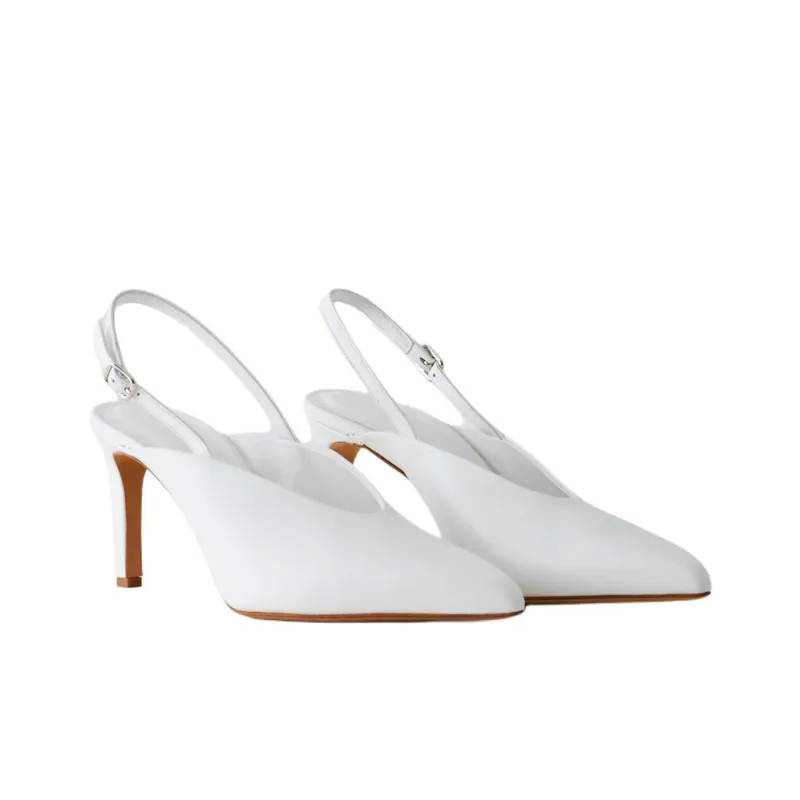 TIBI Neve Slim Heel High Heels 8cm Women's White-2