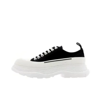 Alexander McQueen Tread Slick Low Lace Up 'Black White' Women's