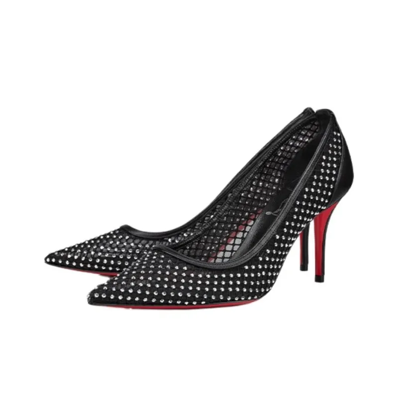 Christian Louboutin Apostropha Mesh Pointed Toe Pumps-2