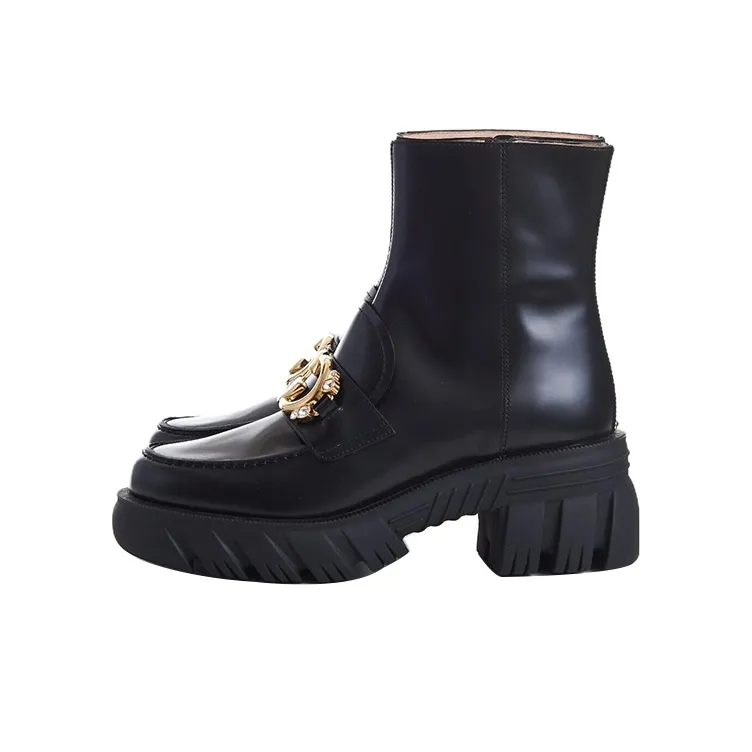 GUCCI Women's Interlocking G Boot 'Nero' Women's-0