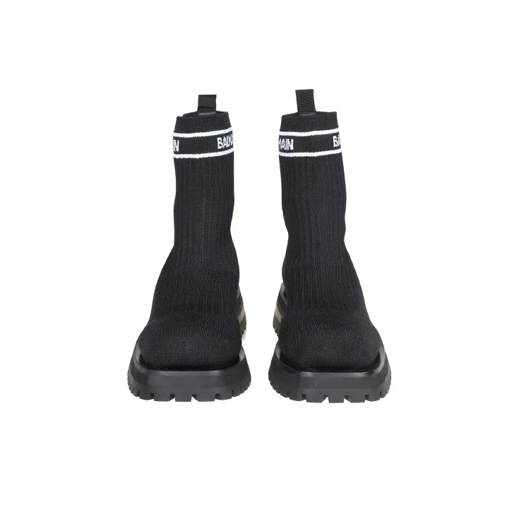BALMAIN Ankle Boots Men's Black-3