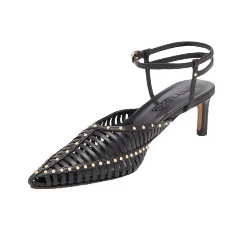 Ulla Johnson Francine Cage Slim Heel High Heels 5cm Women's Black-4
