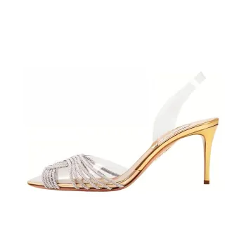 AQUAZZURA Gatsby Slim Heel High Heels 7.5cm Women's Gold