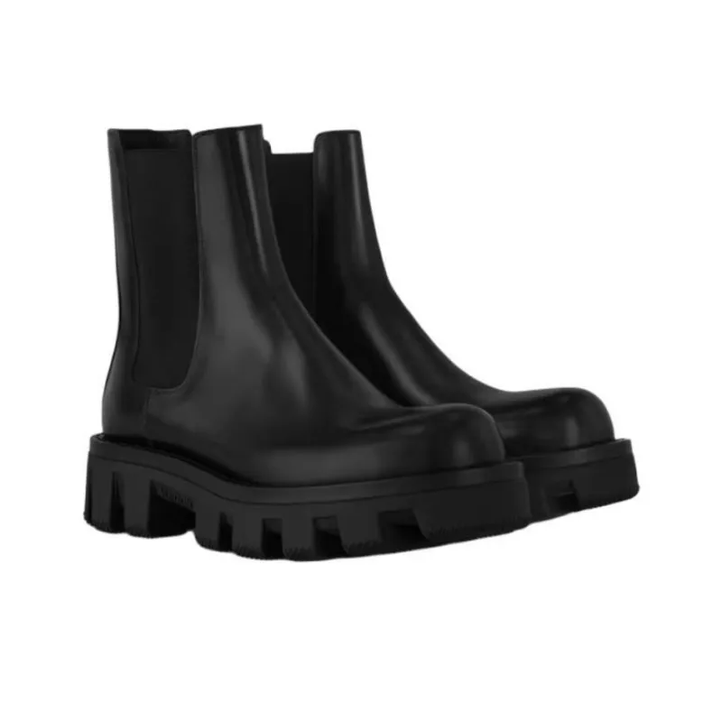 LOUIS VUITTON Short Chelsea Boots Men's Black-2