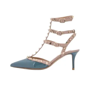 Valentino Rockstud Slim Heel High Heels 6.6cm Women's Blue