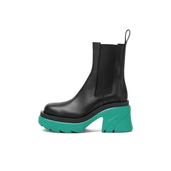 Bottega Veneta Flash Platform Ankle Boot Black Water Women's