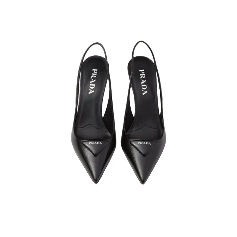 PRADA Saffiano High Heels 7.5cm Women's Black-4