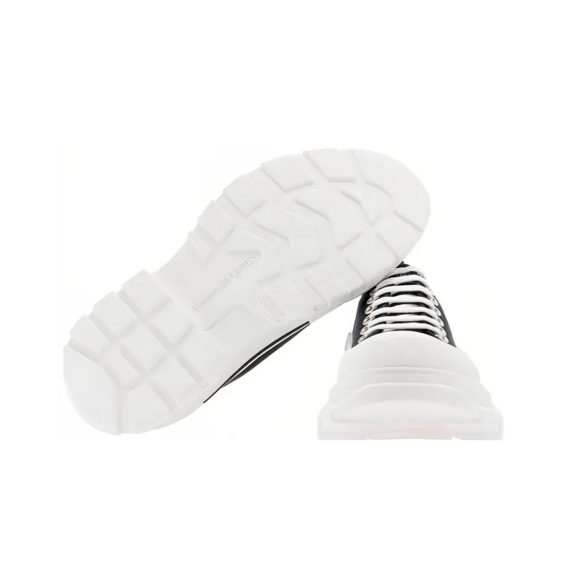 Alexander McQueen Tread Slick Low Lace Up 'Black White' Women's-4