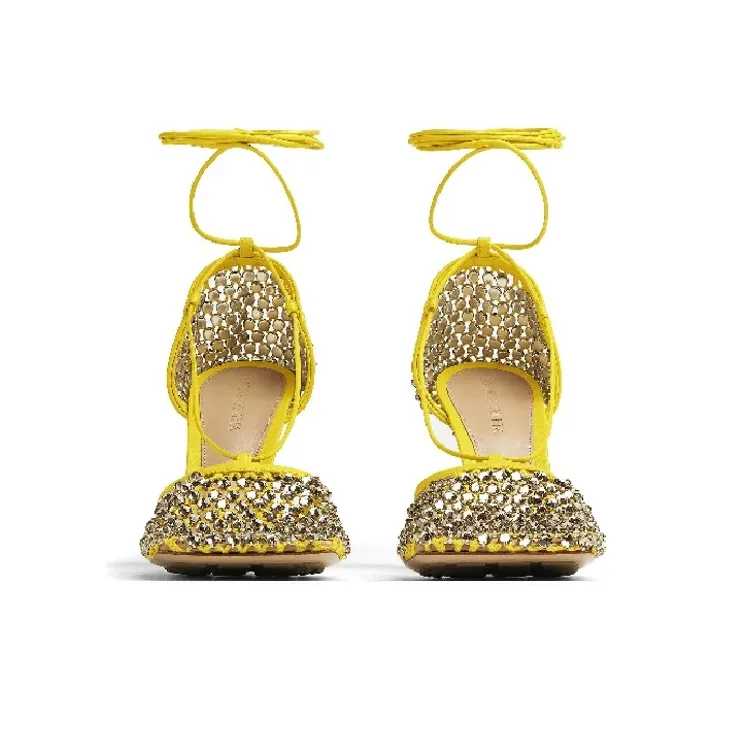 Bottega Veneta Sparkle Stretch Sandals Women's-2