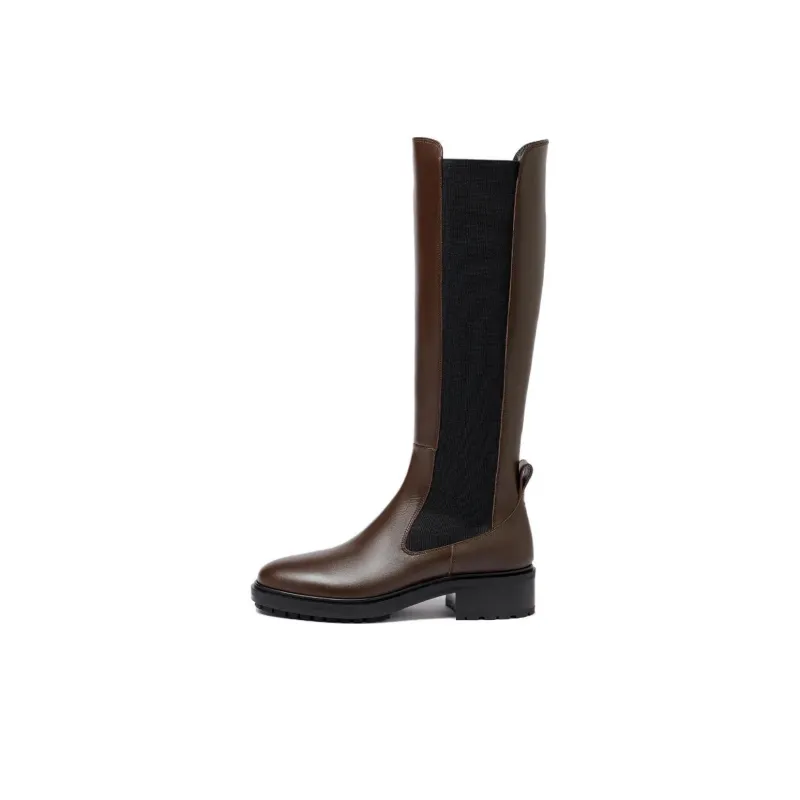 Aeyde Knee-High Chelsea Boots 4cm Women's Brown-0