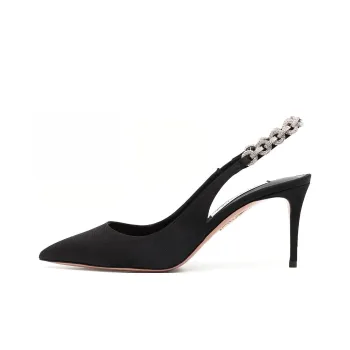 AQUAZZURA 90mm Crystal-embellished Slingback Pumps