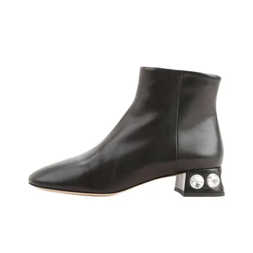 MIU MIU Ankle Boots 3cm Women's Black