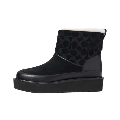 COACH Short Snow logo-patch Women's Black
