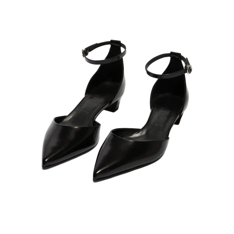 Aeyde Perrine Chunky Heel High Heels 3cm Women's Black-2