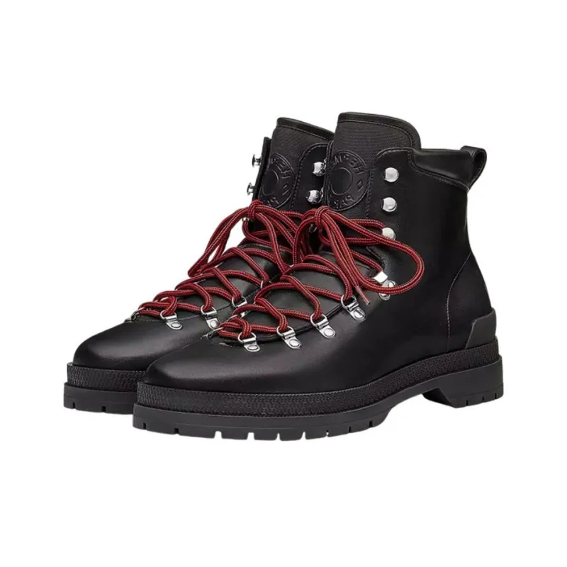 HERMES Denivele Ankle Boots Men's Black-2