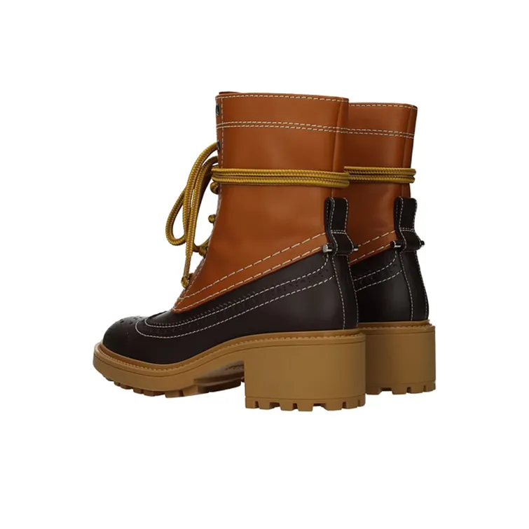 Chloé Franne Leather Lace-up Boots-3