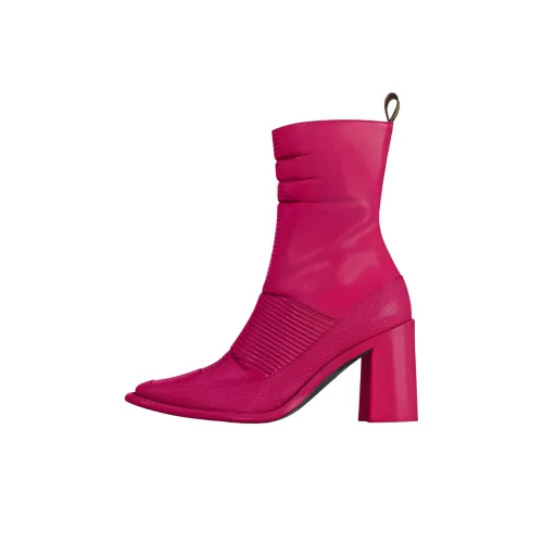 LOUIS VUITTON Berlin Ankle Boots 8cm Women's Red
